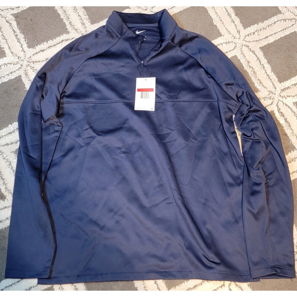 Nike Golf 1/4 Zip Pull over Jacket Blue Size Large NWT